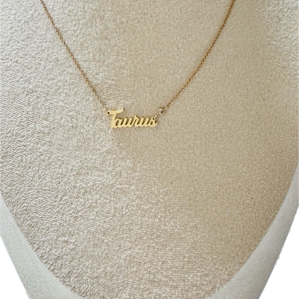 Aldo 14k Gold Plated Zodiac Taurus Pendant Necklace